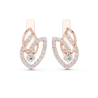 Regal Interwoven Round Diamond Hoops