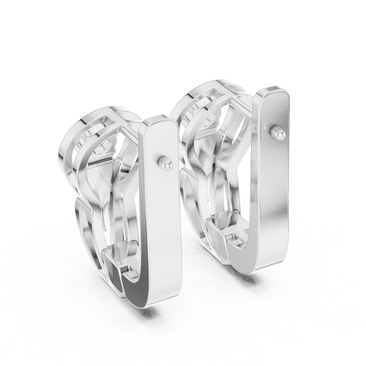 Elegant Oval Frame Solitaire Diamond Hoops