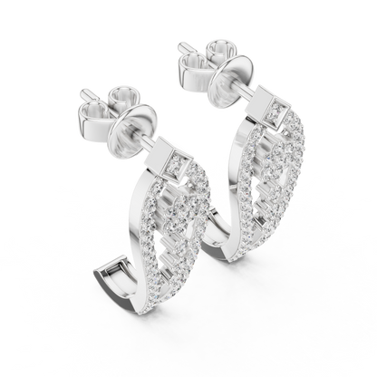 Regal Floral Lattice Diamond Studs