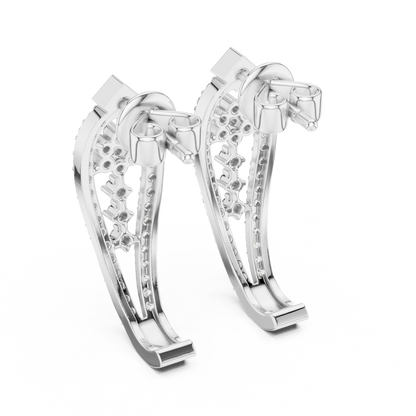 Regal Floral Lattice Diamond Studs