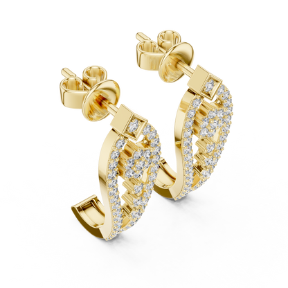 Regal Floral Lattice Diamond Studs