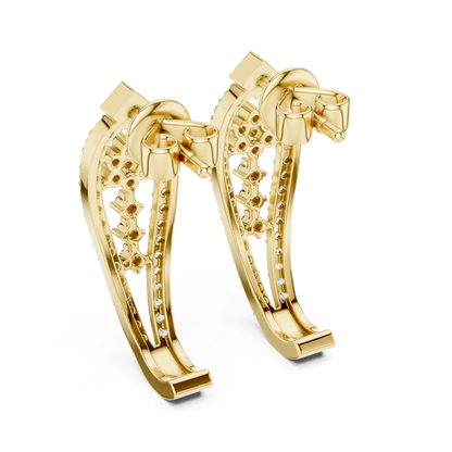 Regal Floral Lattice Diamond Studs
