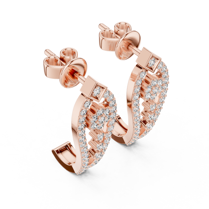 Regal Floral Lattice Diamond Studs