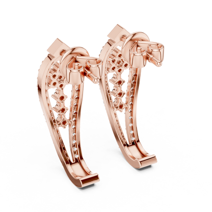 Regal Floral Lattice Diamond Studs