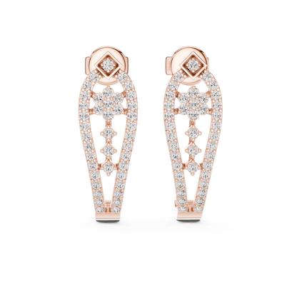 Regal Floral Lattice Diamond Studs