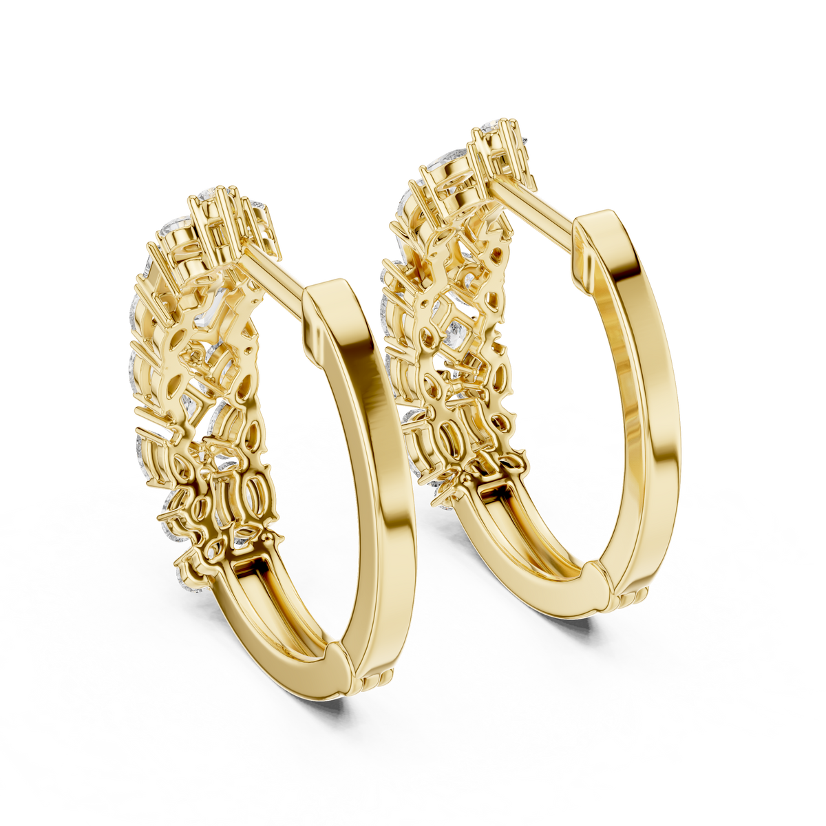 Regal Mixed Shape Diamond Hoops