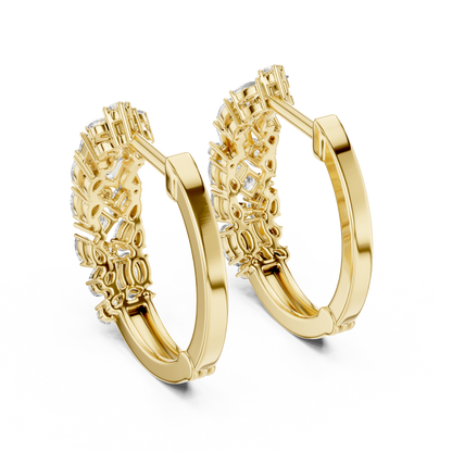 Regal Mixed Shape Diamond Hoops