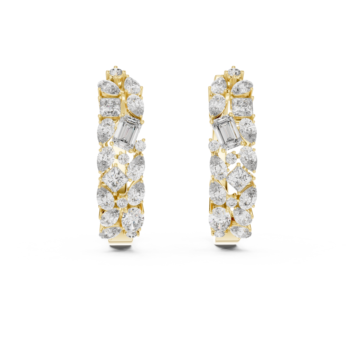 Regal Mixed Shape Diamond Hoops