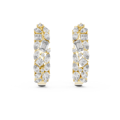 Regal Mixed Shape Diamond Hoops