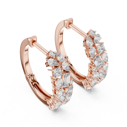 Regal Mixed Shape Diamond Hoops