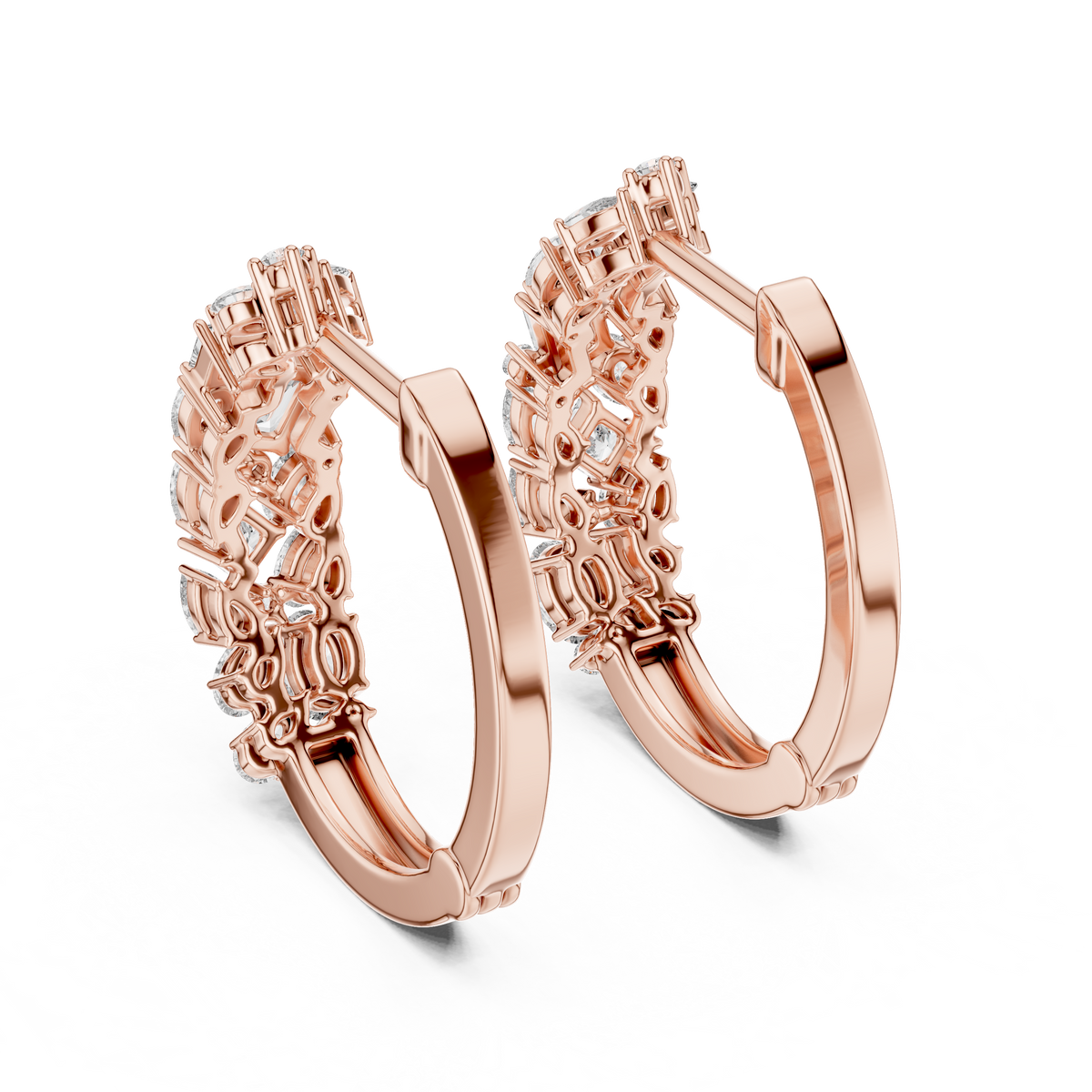 Regal Mixed Shape Diamond Hoops
