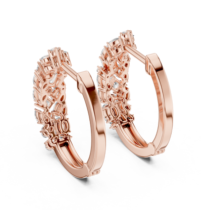 Regal Mixed Shape Diamond Hoops