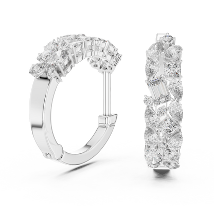 Regal Mixed Shape Diamond Hoops
