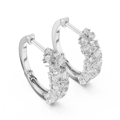 Regal Mixed Shape Diamond Hoops