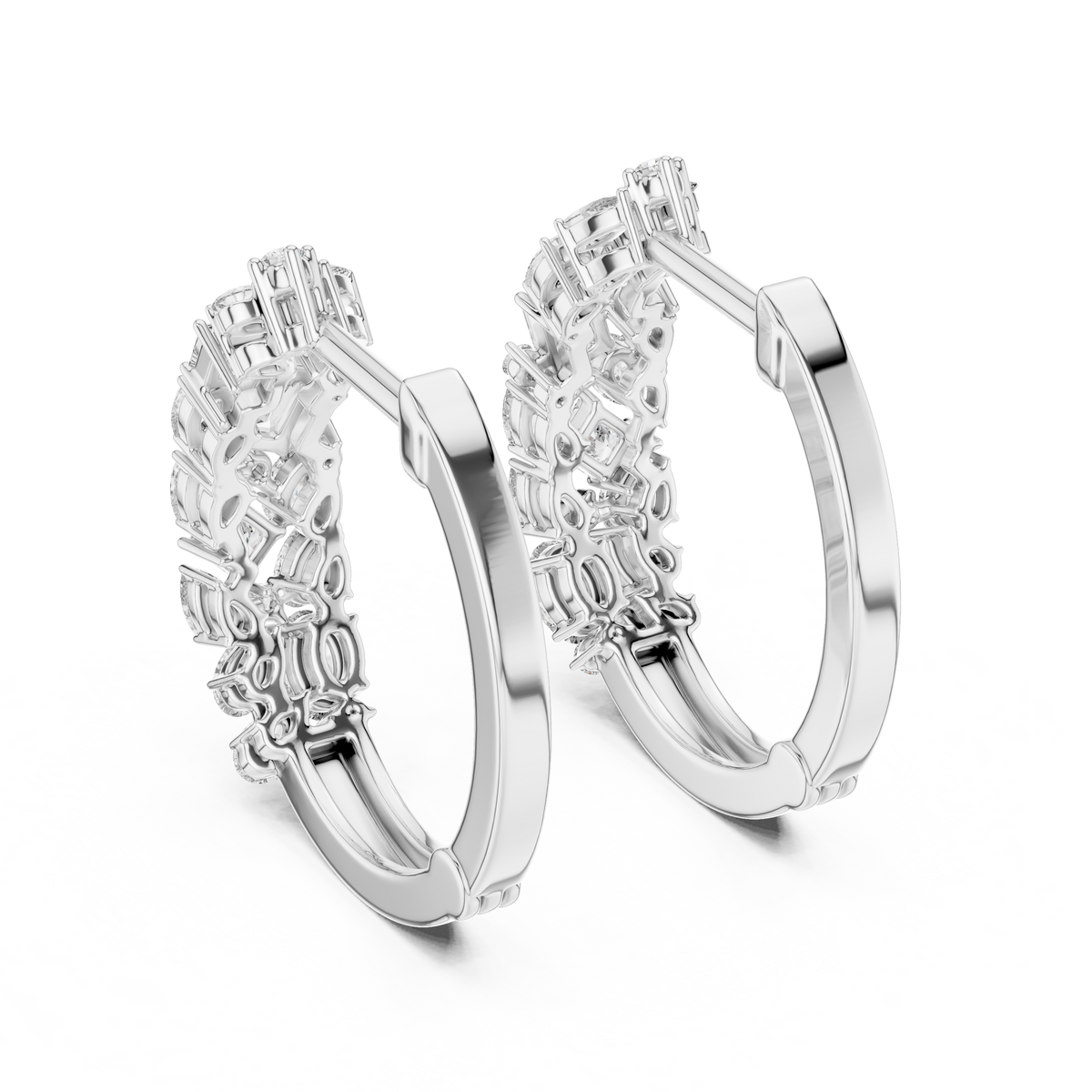 Regal Mixed Shape Diamond Hoops