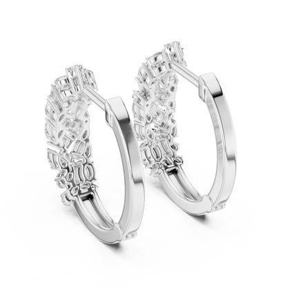 Regal Mixed Shape Diamond Hoops