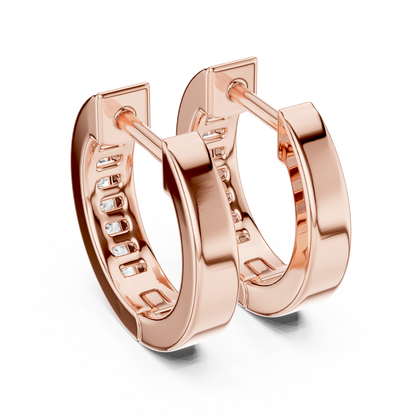 Elegant Channel Set Round Diamond Hoops