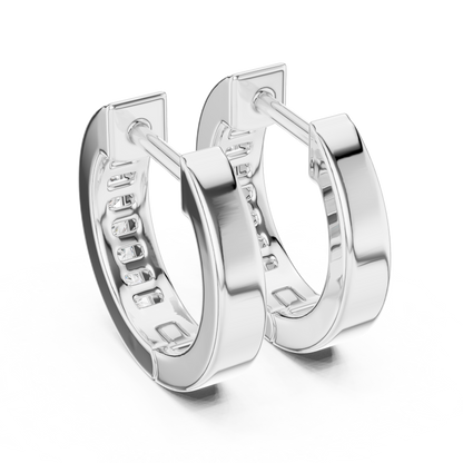 Elegant Channel Set Round Diamond Hoops