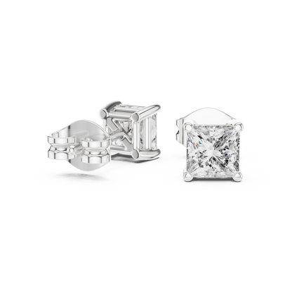 Zelvane Princess Diamond Sculpted Stud Earring