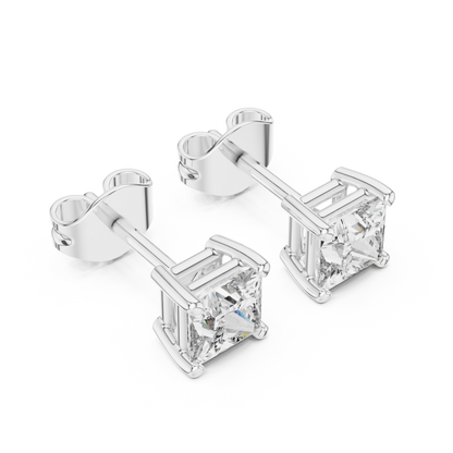 Zelvane Princess Diamond Sculpted Stud Earring