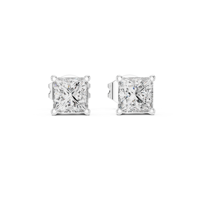Zelvane Princess Diamond Sculpted Stud Earring
