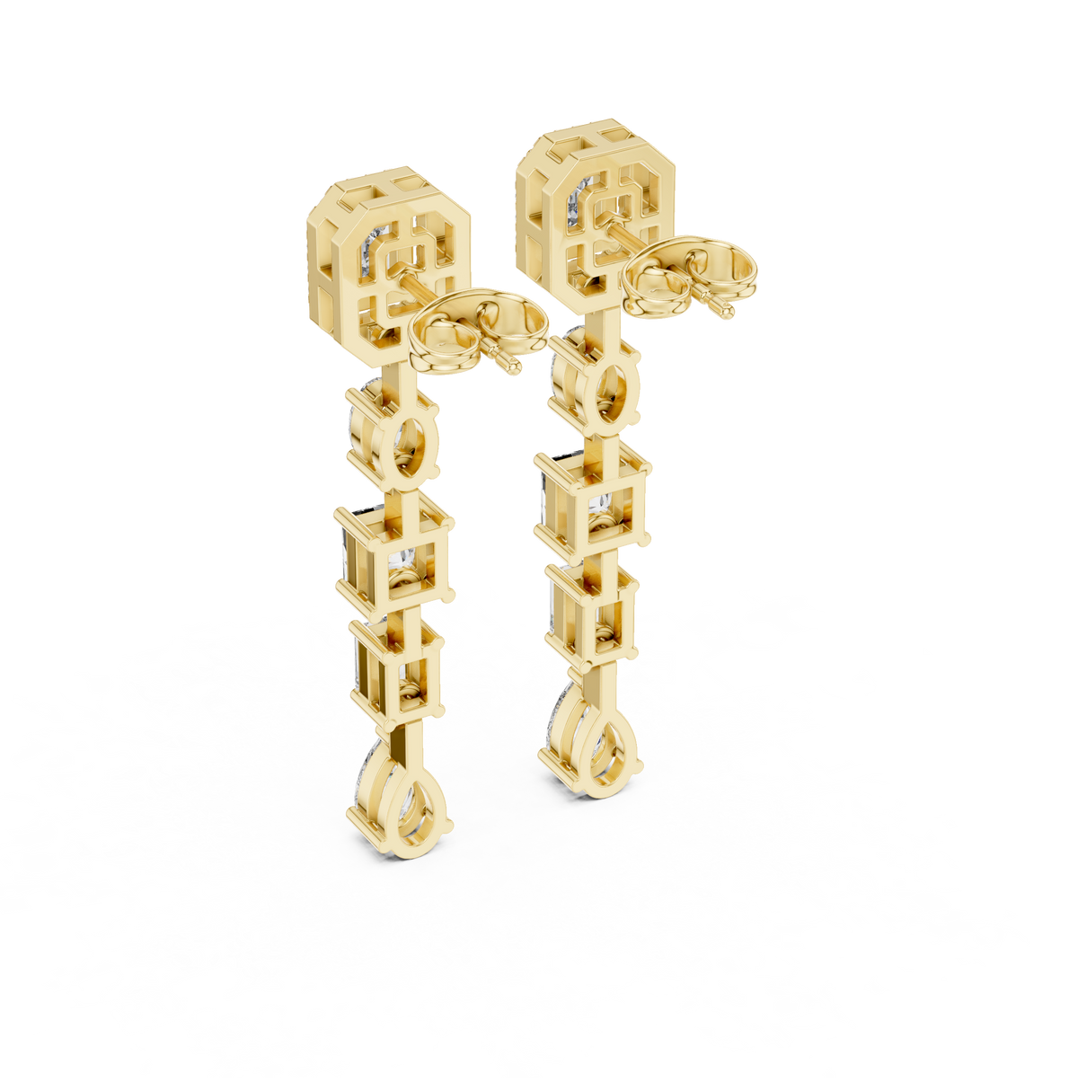 Zorelle Geometric Cascade Drop Earring