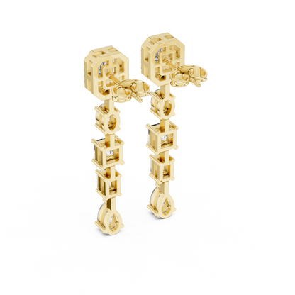 Zorelle Geometric Cascade Drop Earring