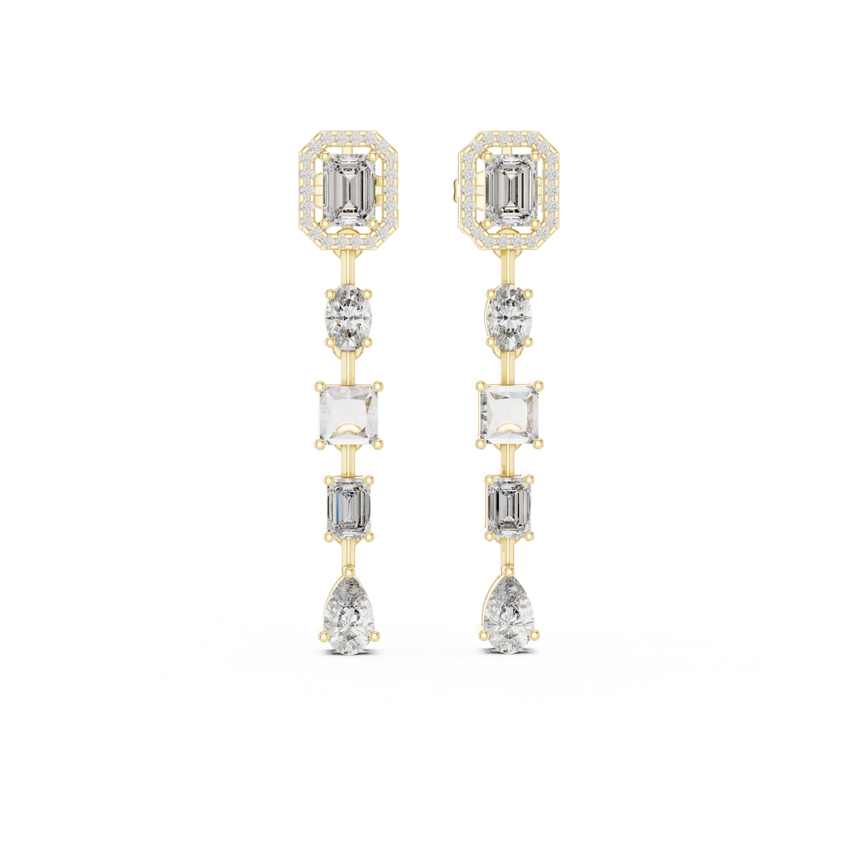 Zorelle Geometric Cascade Drop Earring