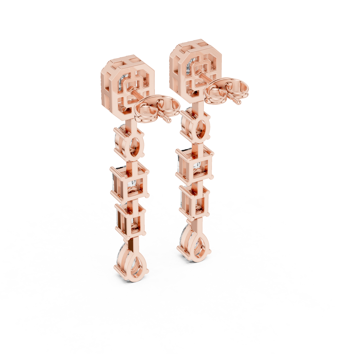 Zorelle Geometric Cascade Drop Earring