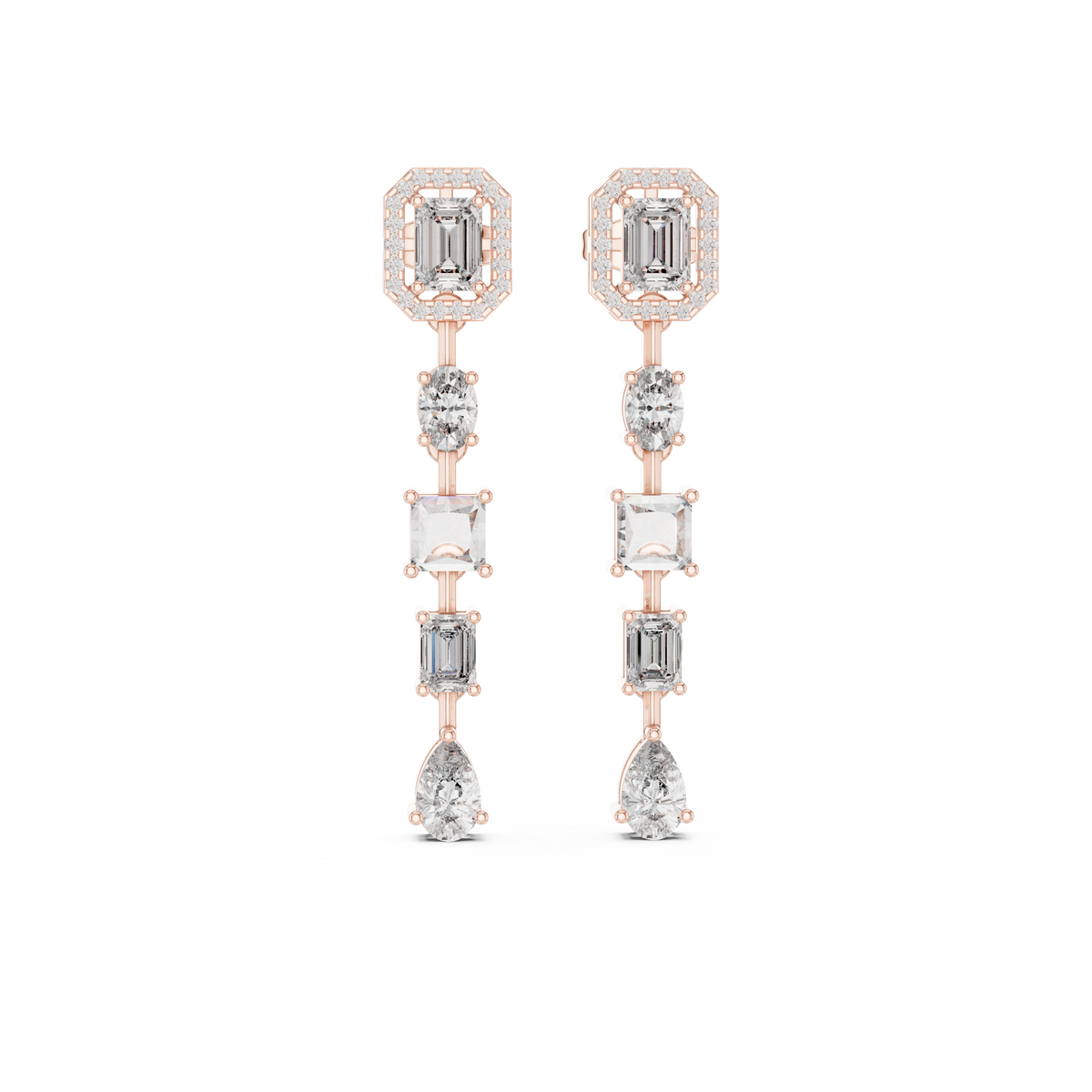 Zorelle Geometric Cascade Drop Earring