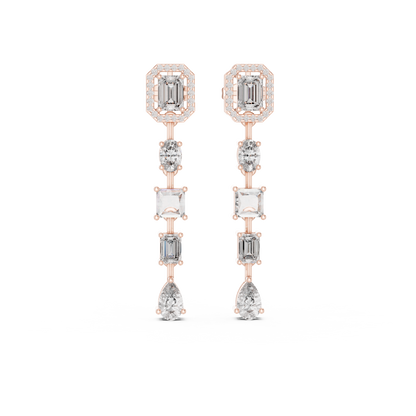 Zorelle Geometric Cascade Drop Earring
