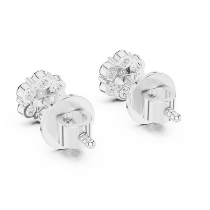 Orlisse Round Diamond Cluster Studs