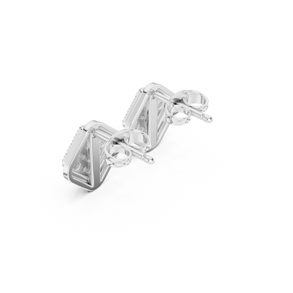 Veylora Square Pavé Frame Studs