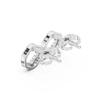 Elviora Round Diamond Pavé Studs
