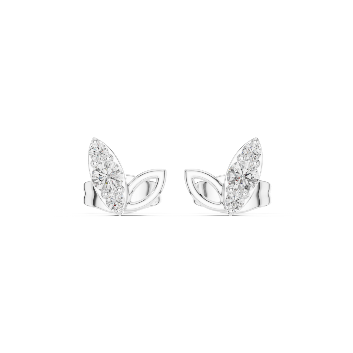Liora Leaf Diamond Cluster Studs