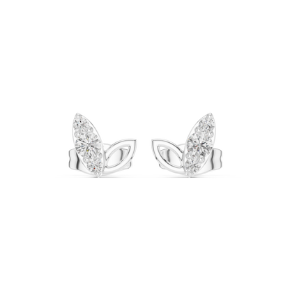 Liora Leaf Diamond Cluster Studs