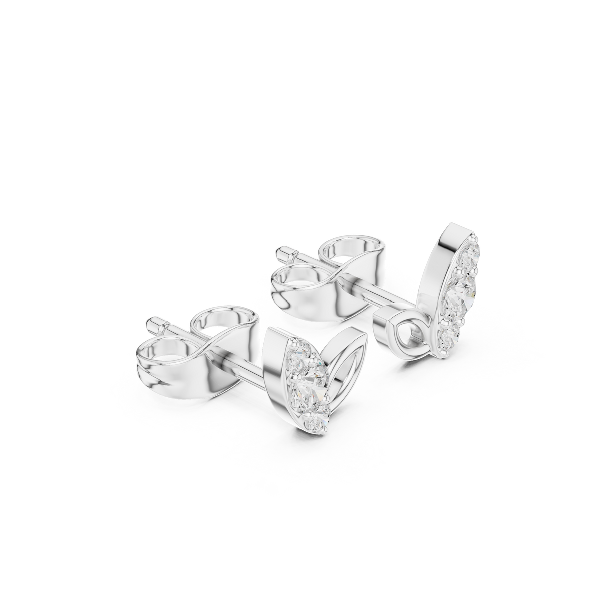 Liora Leaf Diamond Cluster Studs