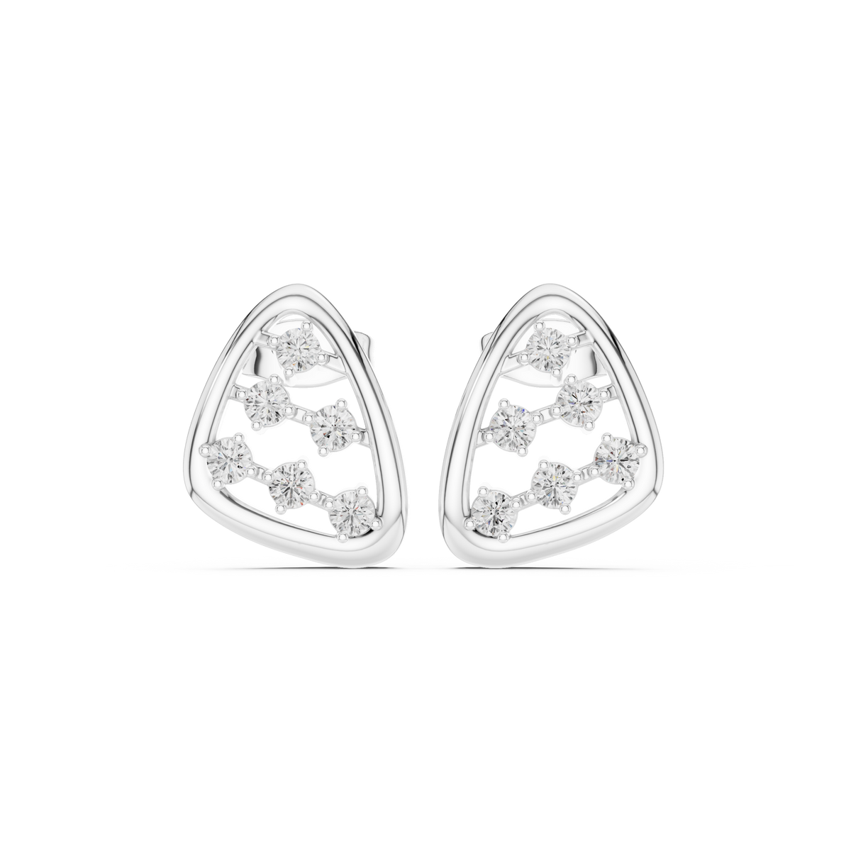 Serenna Triangular Diamond Frame Studs