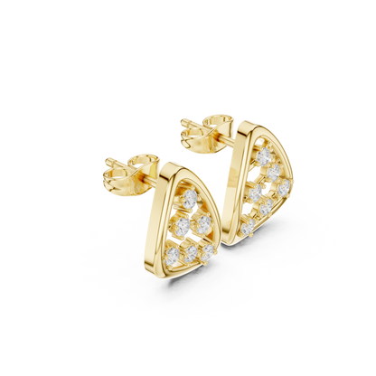 Serenna Triangular Diamond Frame Studs