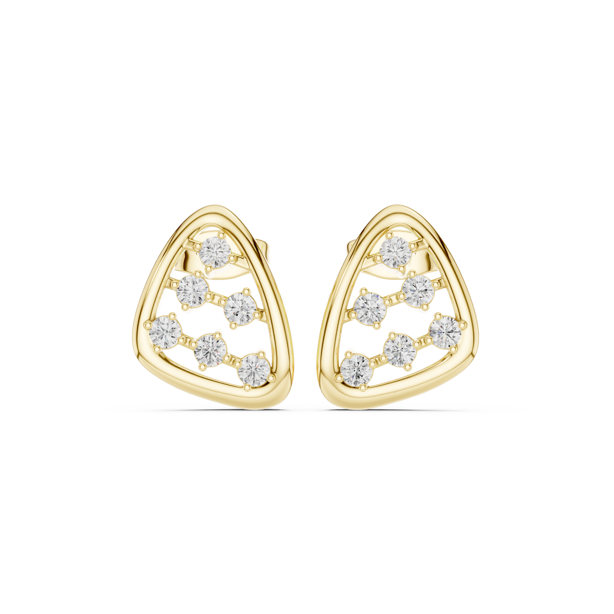 Serenna Triangular Diamond Frame Studs