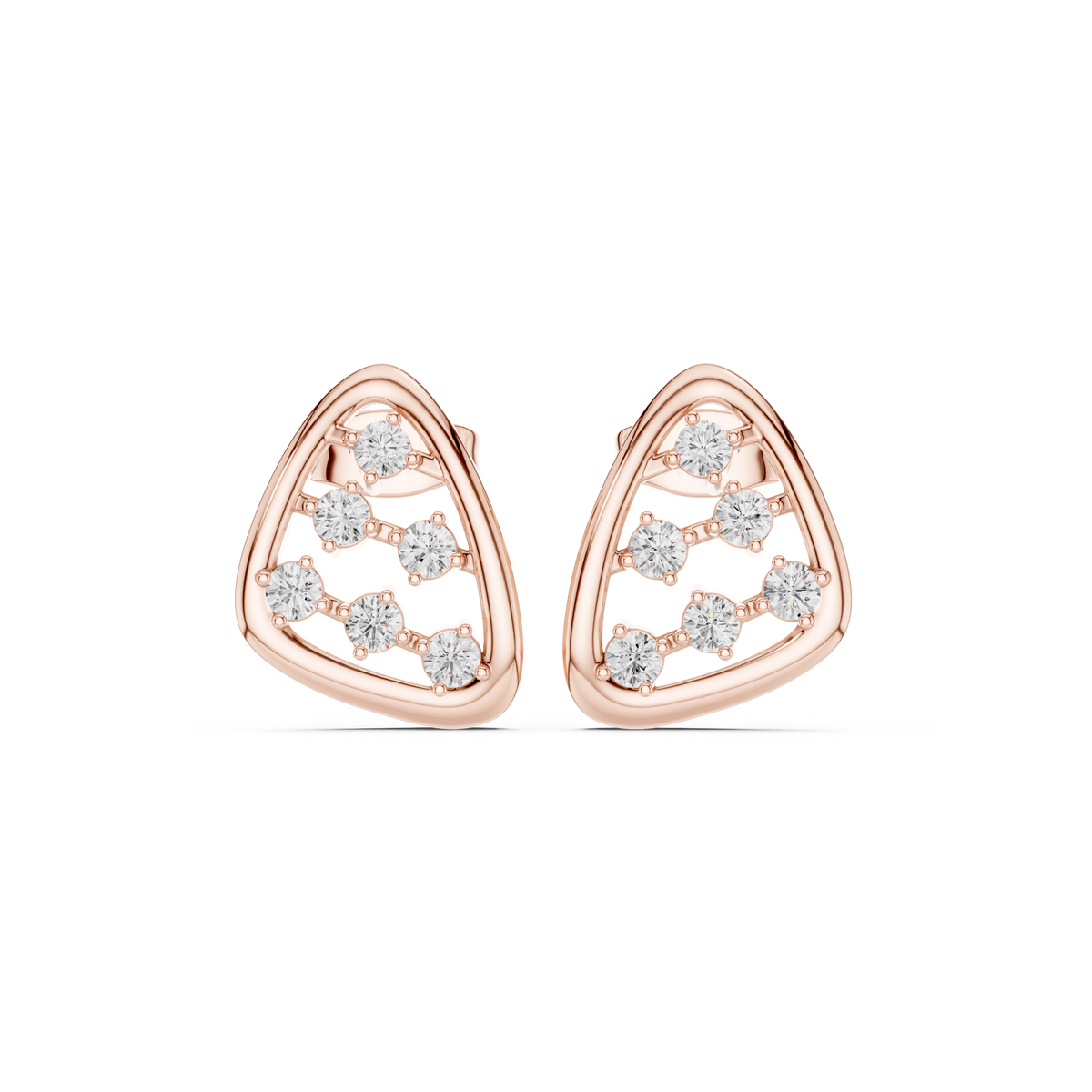 Serenna Triangular Diamond Frame Studs