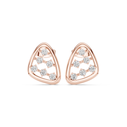 Serenna Triangular Diamond Frame Studs