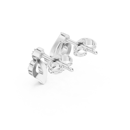 Elira Sculpted Diamond Leaf Studs