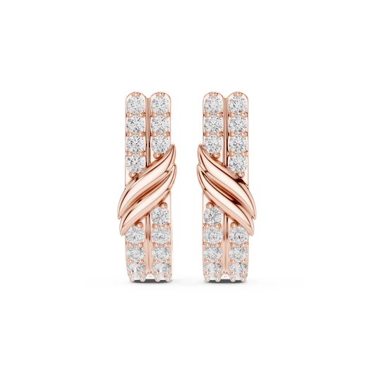 Varelle Diamond Twist Bar Earrings