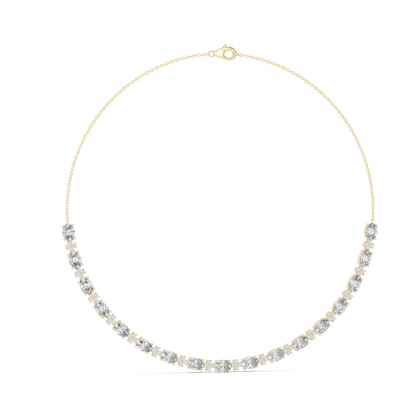 Avelora Oval Diamond Floral Necklace