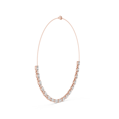 Avelora Oval Diamond Floral Necklace