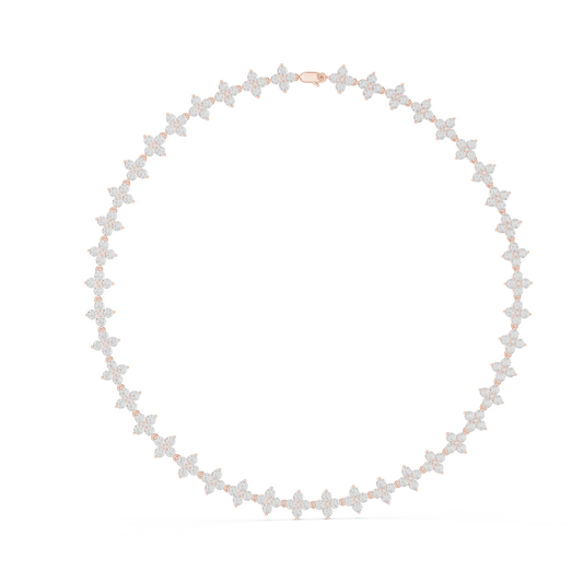 Rosavelle Diamond Floral Vine Necklace
