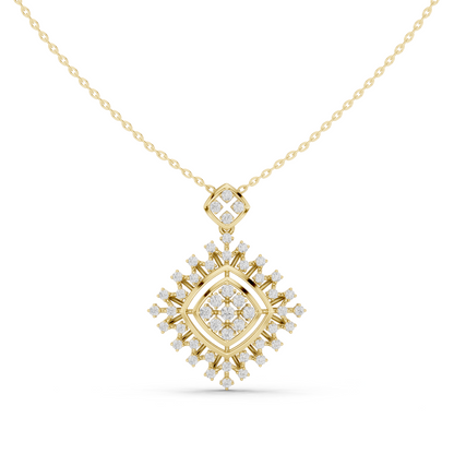 Radiant Lattice Sunburst Pendant