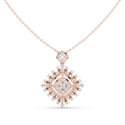 Radiant Lattice Sunburst Pendant
