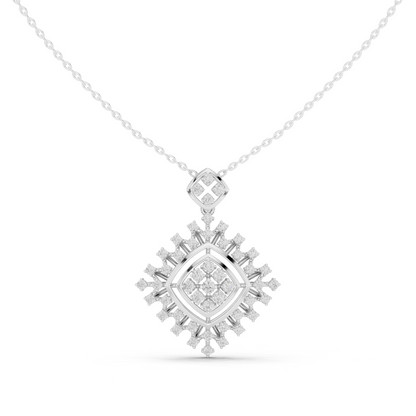 Radiant Lattice Sunburst Pendant